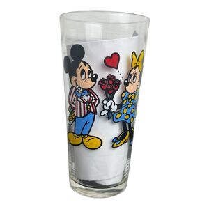Pepsi Collector Series Vintage 1978 Mickey & Minnie Mouse Glass 6.5"